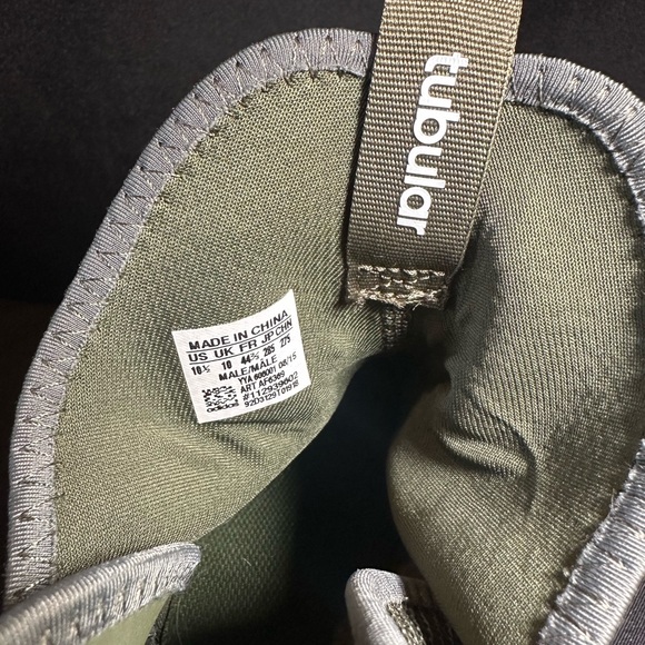 Adidas Green and White Sneakers with Knit Upper and Chunky Sole - Picture 4 of 6